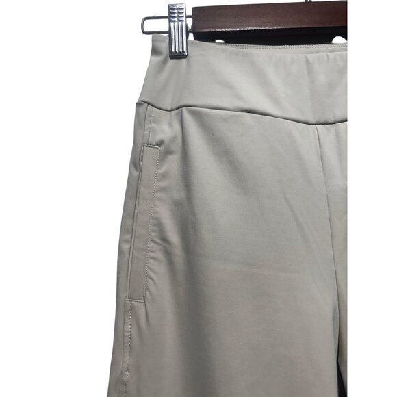 Carbon38 Kick Flare Pants Womens Small Beige High Rise Bootcut Pilates Workout - Picture 11 of 16